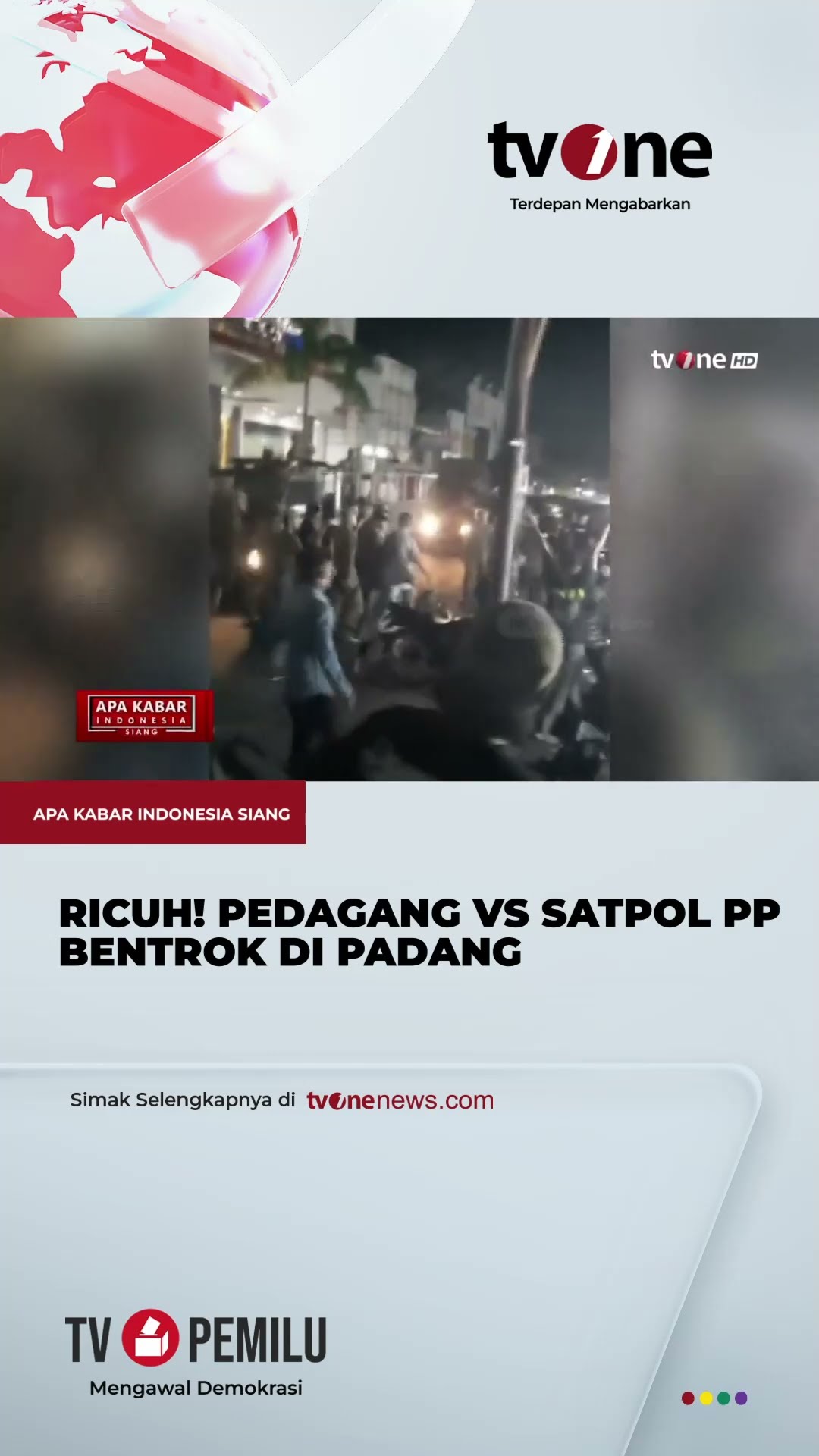 Tolak Razia, Pedagang PKL Bentrok dengan Satpol PP di Sumatra Barat | tvOne