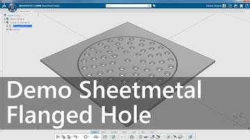 Make a grid in CATIA Sheet Metal using Flanged Hole feature