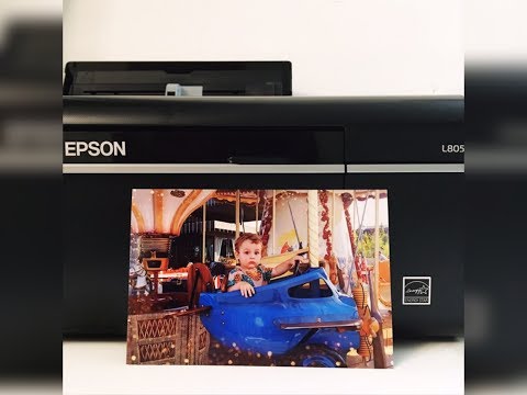 Мой Epson l805.Заправка чернил.Настройка печати.Первая печать.Скрапбукинг
