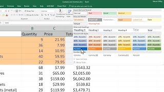 Apply styles in Excel screenshot 3