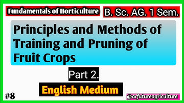 Part-2 || Principles and Methods of Training and Pruning of Fruit Crops || English Medium