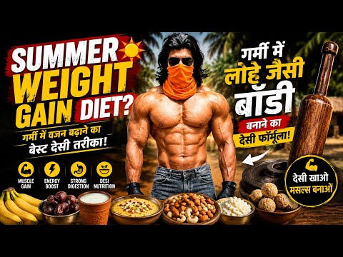 Summer Weight Gain Diet?🌞 गर्मी में लोहे जैसी बॉडी बनाने का देसी फॉर्मूला💪🔥