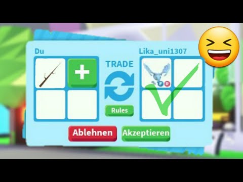 Ich Trade Einen Stick Zu Etwas Grossen Adopt Me Deutsch Youtube
