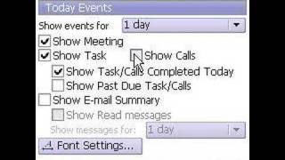 Agendus for Windows Mobile - how to change today view items screenshot 4