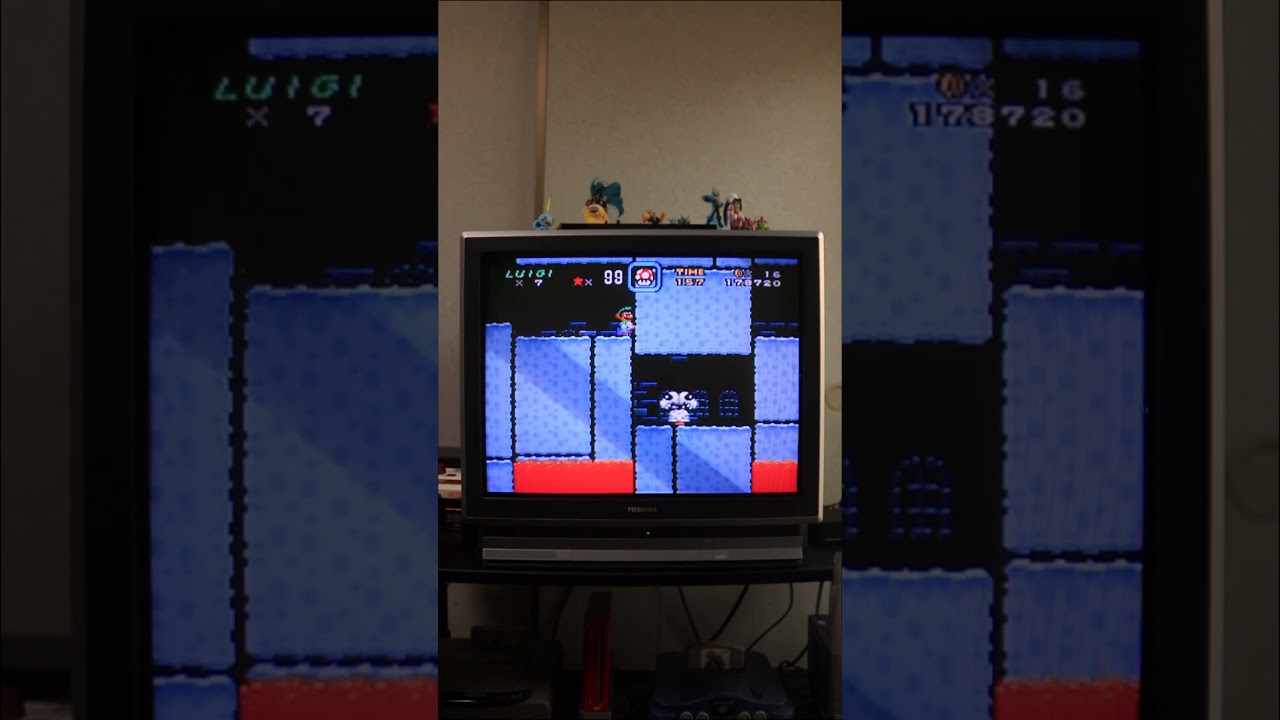 Super Mario World Vanilla Dome Castle on CRT  #retrogaming #crt #supermarioworld
