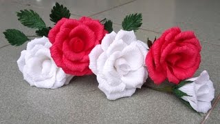 ABC TV | How To Make Rose Paper Flower From Crepe Paper - Craft Tutorial