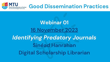 Identifying Predatory Journals