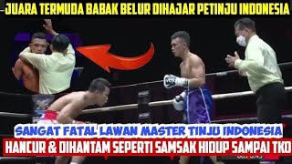 TKO Kejam🥊Wasit Pun Sedih Juara Dunia Termuda Hancur Dari Indonesia‼️