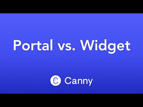 Portal vs Widget