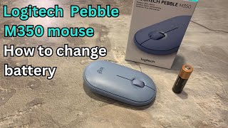 How to change / replace battery on Logitech Pebble M350 silent mouse ?️