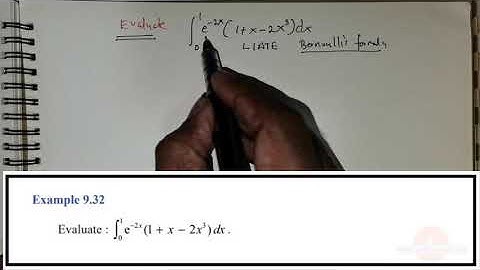 Bernoulli’s formula for integration of product of two functions-Example 9 : 32