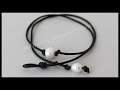 Single Pearl Leather CHOKER - Knotted / Floating Pearl on Cord - Step by Step DIY Tutorial # 998