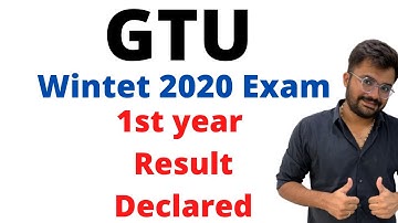 GTU | winter 2020 | 1st year | Result Declared | Engineering | Exam results | link in description