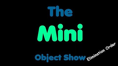 The Mini Object Show Elimination Order