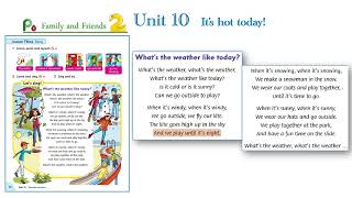 Song in Family and friends Level 2 Unit 10 _ What's the weather like today? | Let's sing karaoke!