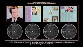 *(1987) RCA PL864142 2-6 &#39;&#39;I&#39;ll Never Let You Go little Darlin&#39;&#39;&#39; (Master) Elvis Presley