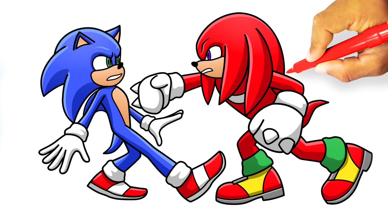 Como colorir KNUCKLES de SONIC 2 