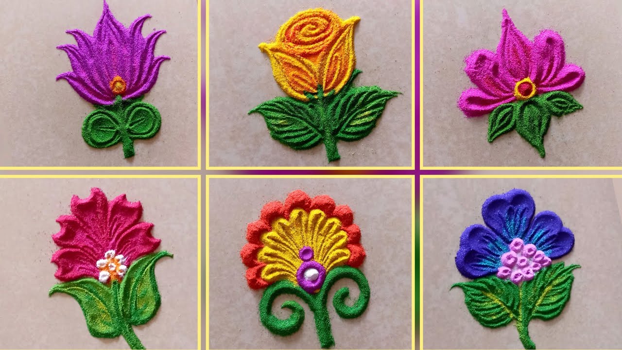Flowers Rangoli Design