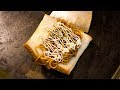 Japanese Street Food - YAKISOBA Bread SandwickFried Noodles Kuromon Osaka Japan