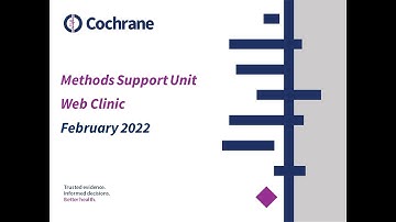 Methods Support Unit web clinic on developing the Cochrane Review implications for research section
