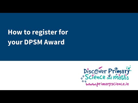 How to register for your DPSM Award