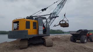 Dragline Priestman Lion at Higro show Beusichem 2024 Seilbagger