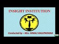 Insight institution