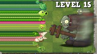 PvZ 2 Challenge - 100 Plants vs Gargantuar Zombie Level 15 Custom Speed