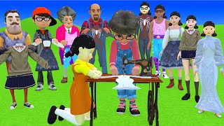 Scary Teacher 3D vs Squid Game Fashion Design Dress Squid Game Doll Nice or Error 5 Time Challenge screenshot 3