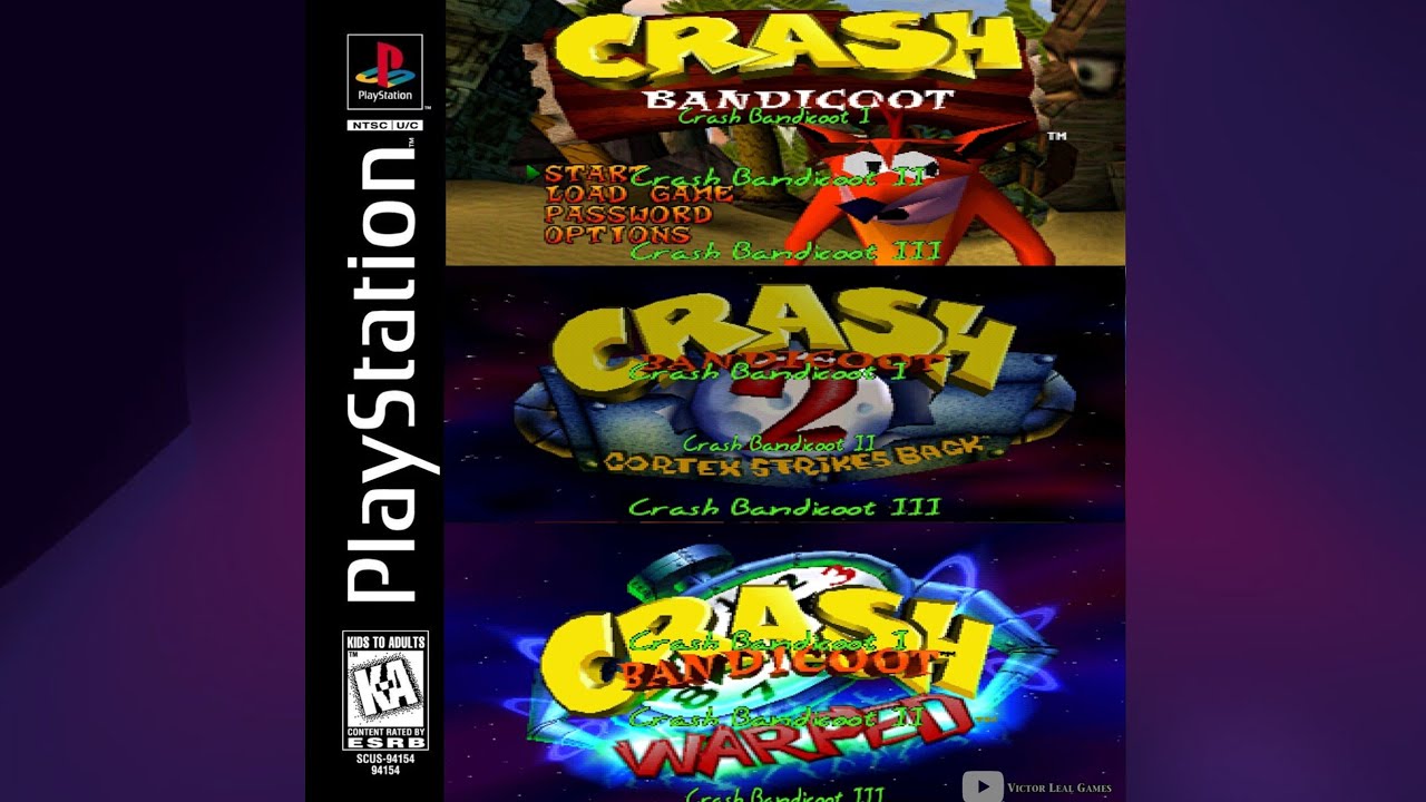 Crash Bandicoot Collection 3 In 1 [1999]: Gameplay | Victor Leal Games ...