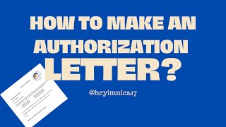 PAANO GUMAWA NG AUTHORIZATION LETTER | PSA + Printable Guide