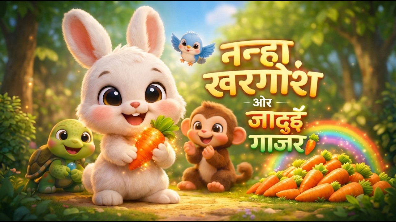 नन्हा खरगोश और जादुई गाजर | Moral Story for Kids | Hindi Kids Story