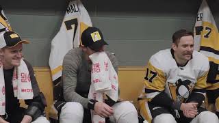 Evgeni Malkin's son names Penguins line up in his dad's 1000th NHL game (20 nov 2022)