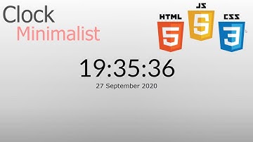 Reloj solo con html css js | Clock minimalist