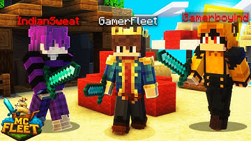 Dominating Bedwars In mcFleet w/ @GamerBoyInd