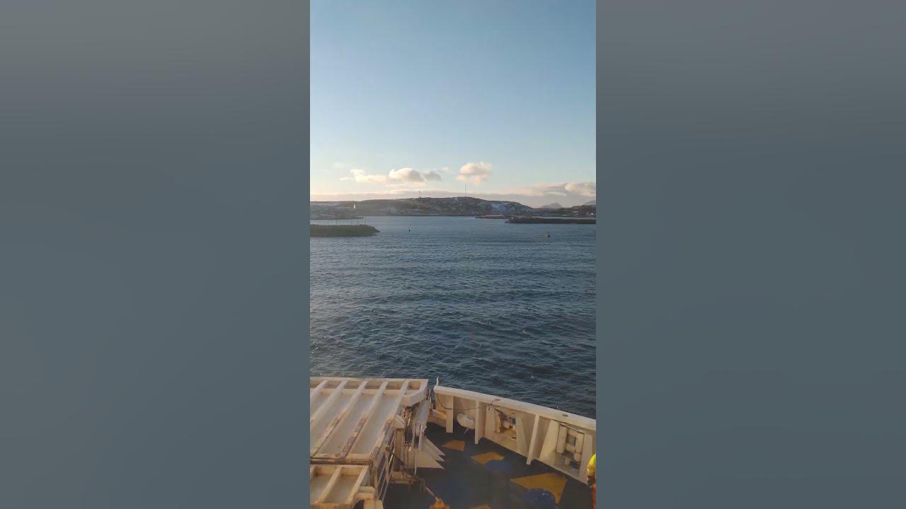 Pulling into Port aux Basques on the MV Blue Puttees