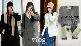 ootd vlog | 가을아 잘가.. 겨울 반가워🩶 겨울코트 추천 📍노티아,블루민,녹섭 등 | 니트,장갑,비니 모자추천☃️