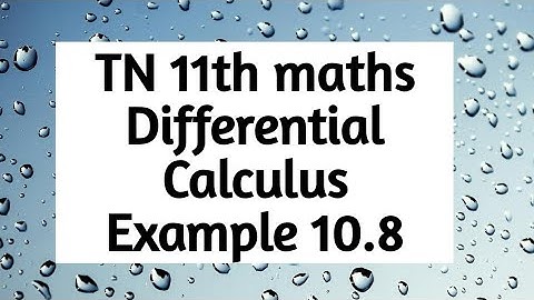 11th maths example 10.8