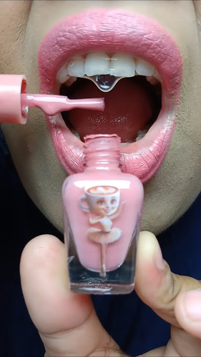 ASMR Anomaly | Ballerina Cappuccina Nail Polish Pink Cream Into Liquid Candy! #short #shorts 1158