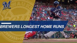Statcast measures the brewers' longest homers of 2017, including a
476-foot big fly from domingo santana at nationals park check out
http://mlb.com/video for...