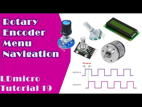 LDmicro 19: Rotary Encoder Menu Navigation (Microcontroller PLC Ladder Programming with LDmicro)