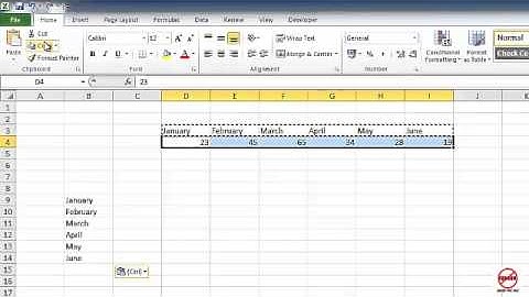 Transposing Data in Excel Using Paste Special
