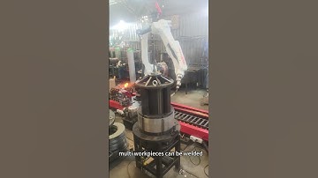 tube vertical welding | robot welding on moving ground rail  #weldingrobot #movingrail