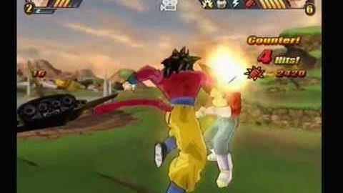 Goku SSJ4  VS Vegeta SSJ4 red potara