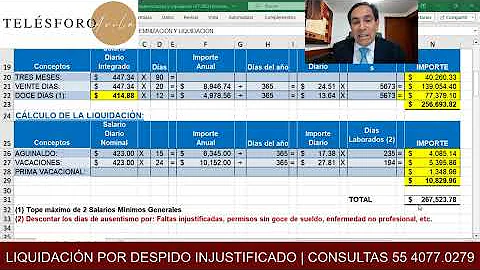 Cómo calcular un despido injustificado y una liquidación #liquidacion #finiquito