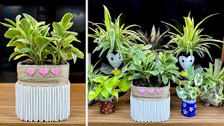 Refresh your home space from old items, making a very simple plant pot