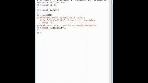 ValueError: max() arg is an empty sequence