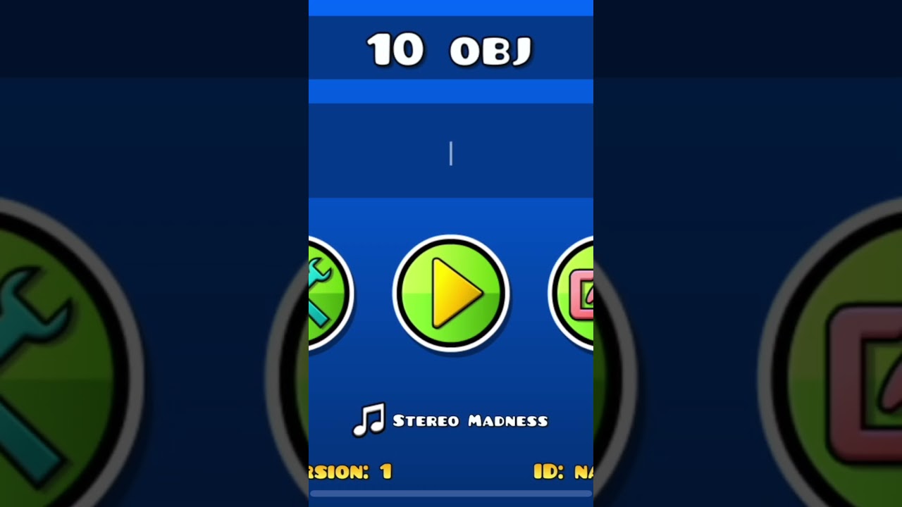 Geometry Dash level with only 10 objects 