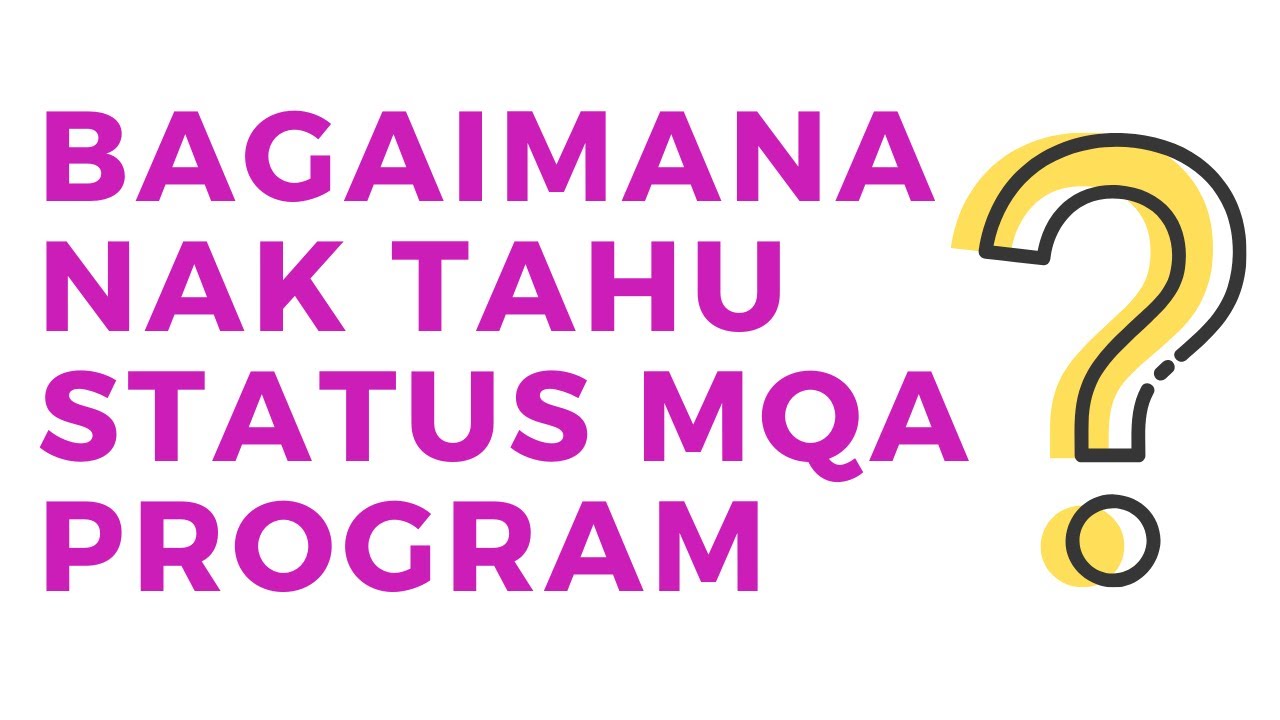 Ipt Bersama Wati Bagaimana Nak Semak Status Mqa Program Youtube