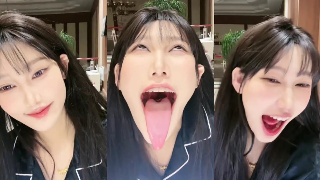 Her live broadcast is just full of ahegao and tongue stuff - YouTube